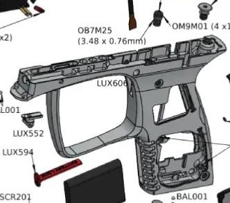 DLX - BLOC POIGNEE FRAME LUXE TM40 – NOIR MAT