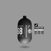 PRO DNA - BOUTEILLE NUE FLYWEIGHT - 68 CI / 1,1 LITRE - SAVAGE SKULL